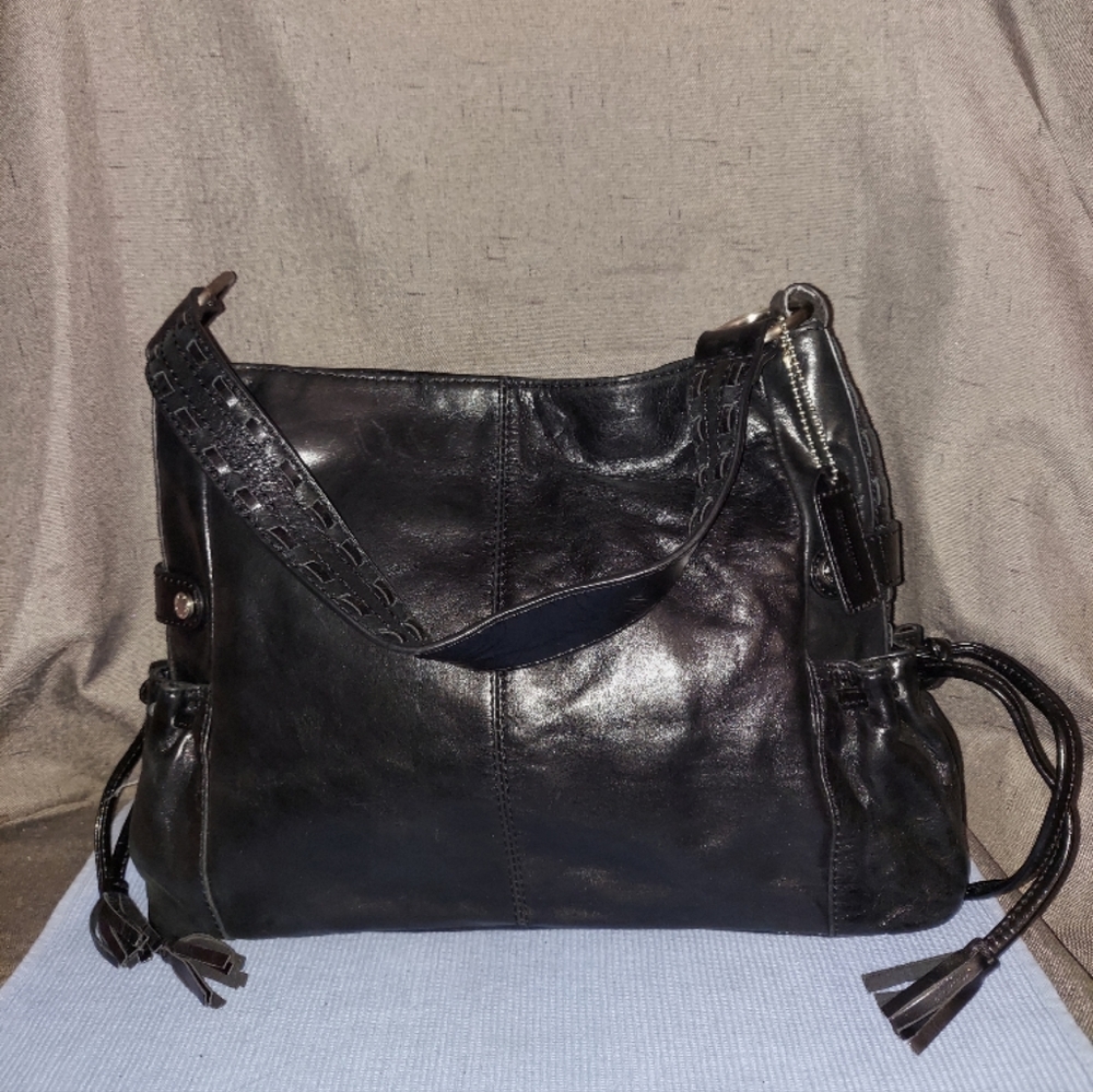 Leather handbag Sereta